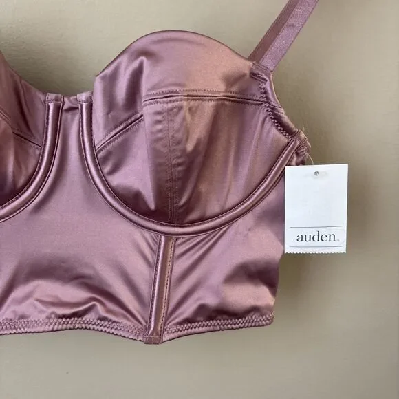 Auden Satin Lightly Lined Lingerie Corset Women’s Small - Picture 4 of 6